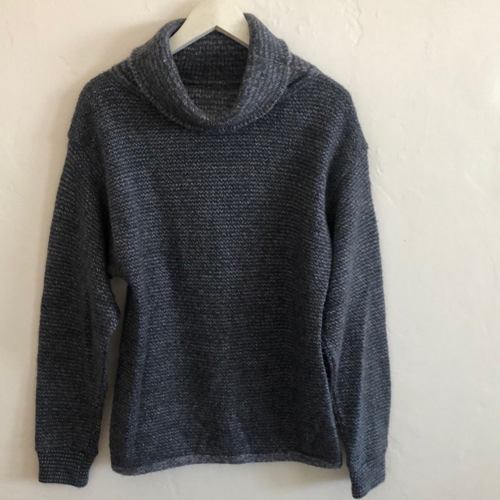 Women’s Italian Knit Turtleneck Sweater | Gray | M